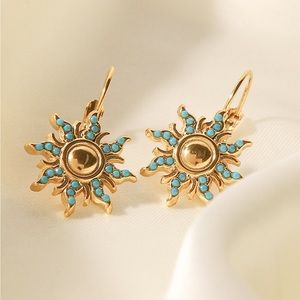 Turquoise Sun Drop Earrings